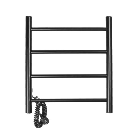Electric towel Domoterm 109-4, 500x500 mm, left, black matte-1