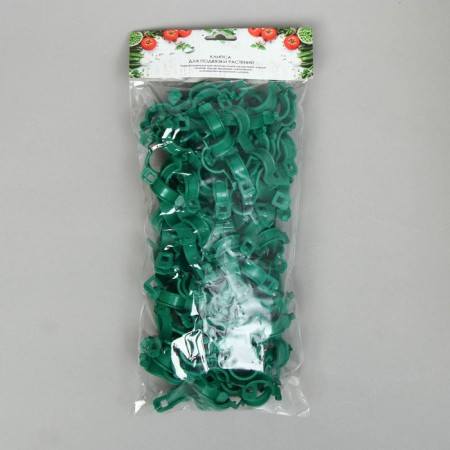 Garden clip, d = 20 mm, set 100 pcs., Green, Greengo-6