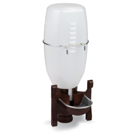 Drill mounted with a container of 2 l plastic/metal