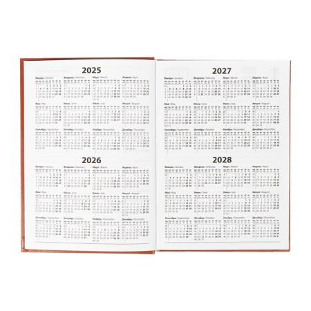 Dated diary of 2025, A5, 168 sheets, boumvinyl, brown-5