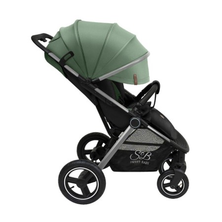 Walking stroller Sweet Baby Compatto, Silver Green color-9