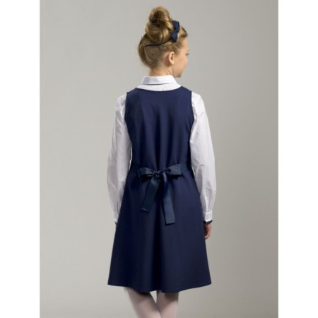 Dress for girls, height 128 cm, blue color-3