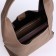 Women's bag on the button, cosmetic bag, dark beige color