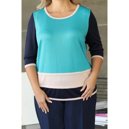 Female jumper, size 52, turquoise color-1
