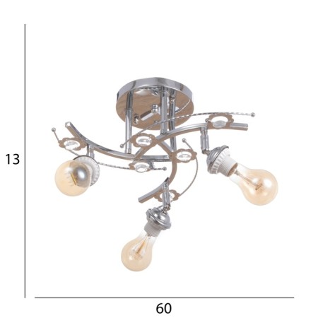 ADRI chandelier BP 3x40W E27 Chrome Model: 2638726-9