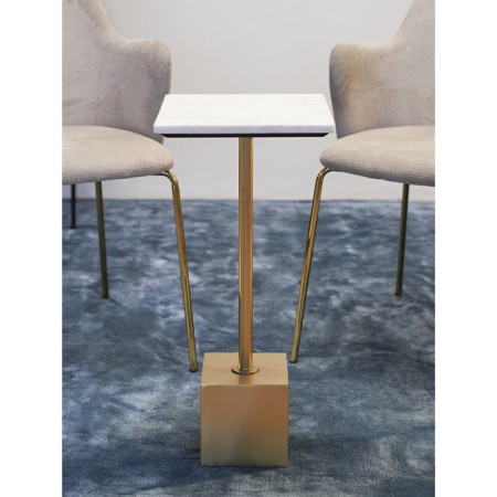 Clean Svein table, 300 × 300 × 630 mm, marble / gold color-1