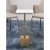 Clean Svein table, 300 × 300 × 630 mm, marble / gold color