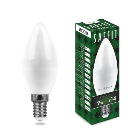 LED LED SAFFIT, C37, 9 W, E14, 2700 K, 810 lm, 220 °, 100 x 37