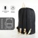 Youth backpack from textiles with lightning, 2 pockets, black color