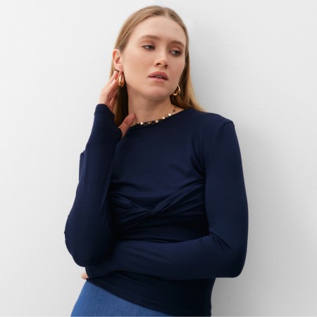 Longsliv Women's Minaku: Casual Collection Dark Sino, Rr. 50-2