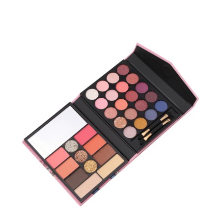 A set of decorative cosmetics (highlighter, blush, glitter, shadows, lipstick, eyebrow shadows)-2