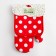 Kitchen set (2 objects) of the “peas” shares, the color is red, a brush 17x17 cm, mitten 26x16 cm, 100% p/e