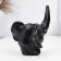 Kashpo - Vase "Elephant" Black, 13x12x15cm