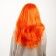 Carnival wig, long straight hair, orange color, 120 g