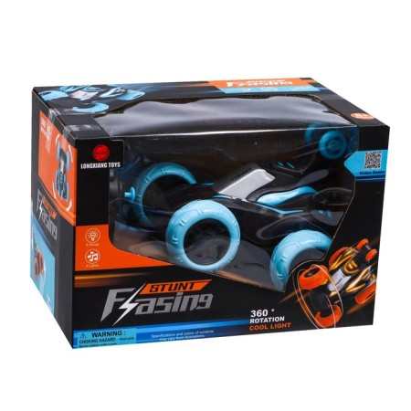Radio-controlled car-controlled “Tricky”, light, works on the battery, the color is blue-6