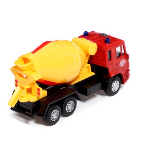 Metal truck "KAMAZ. Concrete mixer ", 1:54, inertial, yellow color-2