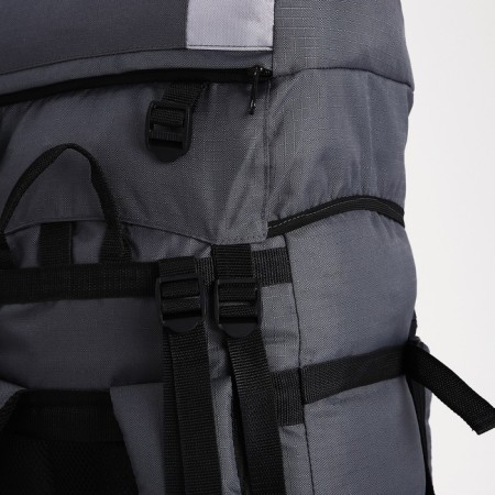 Tourist backpack, TAIF, 80 l, cord department, outer pocket, 2 side nets, gray color gray-7