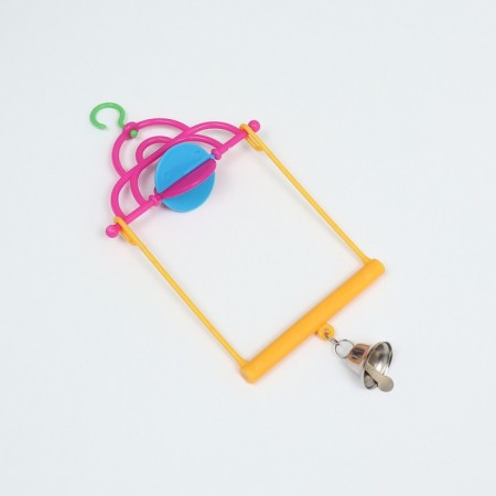 A set of bird toys (bath, feeder, mirror, swing, ladder), 35 x 28 cm-2