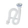 Hofrosiphon ORIO AS-7011, 1 1/2 "x40/50 mm, with a plastic grill d = 70 mm, l = 1000 mm, white