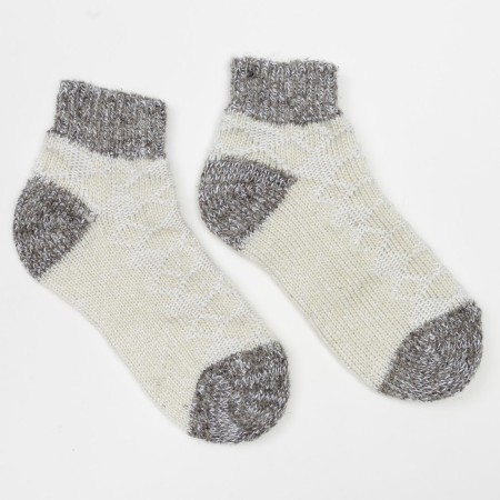 Nosk children's woolen shortened, white/gray color, size 16-18-1