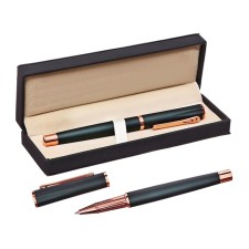 Handle Gift Roller in the leatherette case Case softach housing green/copper