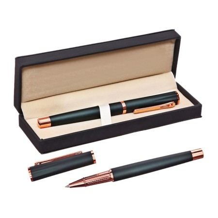 Handle Gift Roller in the leatherette case Case softach housing green/copper