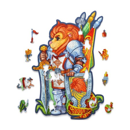 Wooden puzzle "Leo-Ryzar", size l-25 × 35 cm, 110 parts-2