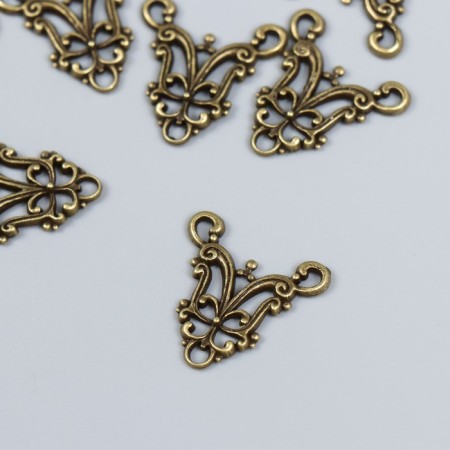 Decor for creativity Metal "pattern" bronze 2x2 cm
