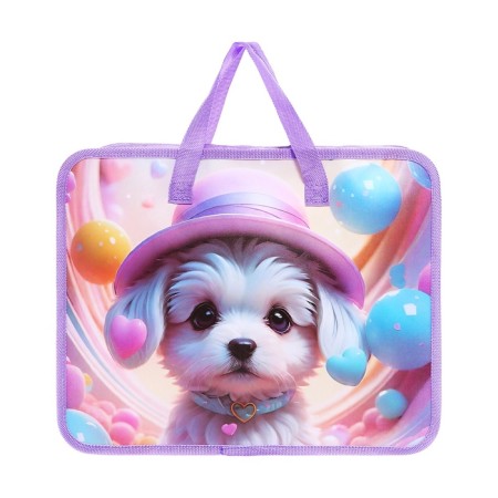 Folder with handles plastic, A4, puppy-2