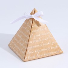 Bonbonniere box, gift packaging, Kraft, 7 x 7 x 7.5 cm