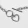 The necklace "chain" is heart, the color is silver, 45 cm