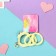 Hair elastic band "Milena" (set of 3 pcs) Looster loops, 4 cm, mix