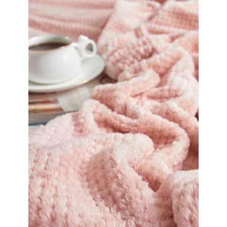 Blush blanket, size 180x200 cm, pink color-7