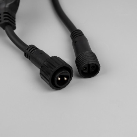 Garland "Clip-Light" 3 threads of 20 m, IP44, UMS, dark thread, 399 LED, glow blue, 8 modes, 24 V-4