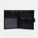 Male purse on a button, for bills, for cards, for coins, black color