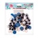 Rifle eyes with plugs, “sparkles” set 24 pcs, size 1 pc: 1.8 cm, blue color