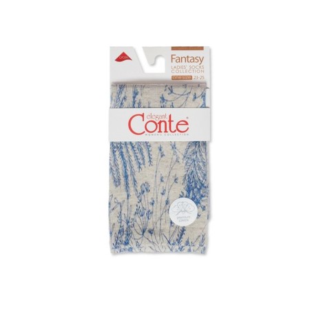 Women's socks CONTE Elegant Fantasy, size 23-25, beige color-2