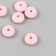 Busina silicone "flattened" pink lavender d = 1.2 cm