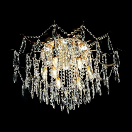 Crystal Crystal Economic light 15544/8+8FGD+CL WTLED, 8x40W, E14, 38x65x65 cm, Golden color