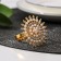 Ring for the clip "Pearls", 5.5 × 5 cm, gold color