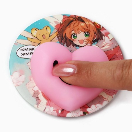 Pocket mirror with anti -stress "Sakura", 7 cm-3
