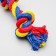 Cable toy "Rope", F16, 3 knots, 33 cm, mix of flowers
