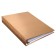 A notebook on 4 rings A5, 120 sheets in the cage "Gold. Metallic", a boumvinyl cover, an offset unit
