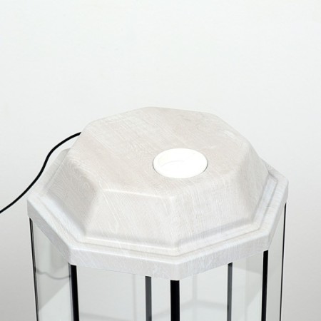 The Aquarium "Binogrand" with a lid, 24 liters, 25 x 25 x 46/50 cm, bleached oak-2