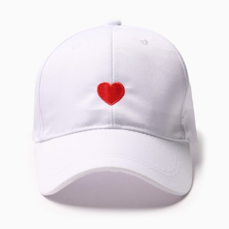 Women's cap minaku "heart", white color, size 56-58-1