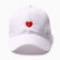 Women's cap minaku "heart", white color, size 56-58
