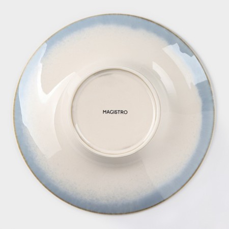 Porcelain plate for Magistro paste "Paveti", 430 ml, d = 21 cm, blue color-3