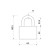 Hinged castle, 60x90 mm, 3 keys