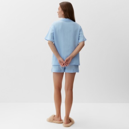 Female pajamas (shirt, shorts) KAFTAN "BASIC" p. 48-50, blue-3
