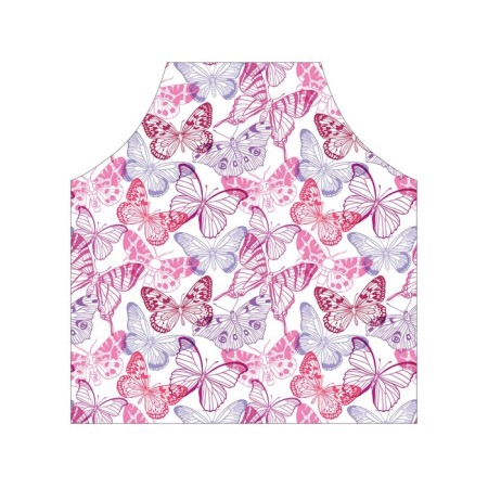 Apron of a kitchen with a photo print "Bright butterflies", adjustable, size OS-2